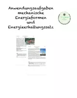 Vorschau - Arbeitsblätter - Anwendungsaufgaben zu Energieformen mit Jahrmarktattraktionen - Deckblatt