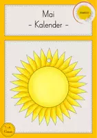 Vorschau - Mal- und Bastelvorlagen - Kalender Mai Bastelidee Sonne - Deckblatt