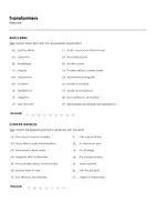 Aperçu - Matériel pour travaux manuels / dessin - Transformers (fiches de travail en anglais sur le film) - Page 1