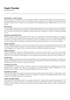 Aperçu - Matériel pour travaux manuels / dessin - Tropic Thunder (fiches de travail en anglais sur le film) - Page de couverture