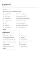 Aperçu - Matériel pour travaux manuels / dessin - Tropic Thunder (fiches de travail en anglais sur le film) - Page 1