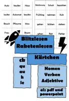 Vorschau - Arbeitsblätter - Raketenlesen Blitzlesen Lernkarten Leseförderung - Deckblatt