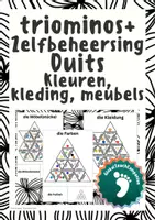 Voorbeeld - Duits - triominos + zelfbeheersing - kleuren, kleren, meubels - Voorblad
