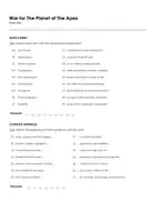 Aperçu - Matériel pour travaux manuels / dessin - War for The Planet of The Apes (fiches de travail en anglais sur le film) - Page 1