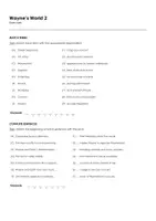 Aperçu - Matériel pour travaux manuels / dessin - Wayne's World 2 (fiches de travail en anglais sur le film) - Page 1