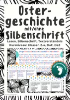 Vorschau - Arbeitsblätter - Ostergeschichte mit/ohne Silbenschrift und Textverständnisaufgaben - Deckblatt