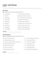 Aperçu - Feuilles d'exercices - X-Men - Dark Phoenix (fiches de travail en anglais sur le film) - Page 1