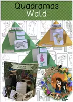 Vorschau - Arbeitsblätter - 12 Vorlagen für ein Quadrama - Wald - Deckblatt