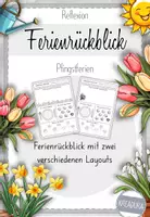 Vorschau - Arbeitsblätter - Ferienrückblick Pfingstferien / Rückblick nach den Ferien - Deckblatt