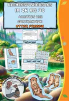 Vorschau - Arbeitsblätter - Freebie, Rechenspaziergang im Zahlenraum bis 20, ZR20, Rechnen bis 20, Addition und Subtraktion, Otter - Deckblatt