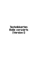 Vorschau - Stundenentwürfe - Materialpaket Rolle vorwärts - Seite 1