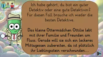 Vorschau - Spiele - Freebie, Ottilies Suche nach dem Zauberstein Teil 1, interaktive Lesespur, Lesespurgeschichte, 3. Klasse, 4. Klasse, 5. Klasse, Lesen, Otter, - Seite 3