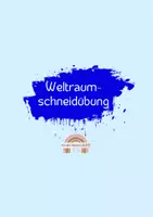 Vorschau - Mal- und Bastelvorlagen - Schneiden üben mit lustigen Motiven "Weltraum" - Seite 1