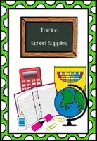 Vorschau - Arbeitsblätter - School Supplies - Trimino - School Items - School Things - Deckblatt