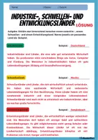 Vorschau - Arbeitsblätter - Industrieländer, Entwicklungsländer, Schwellenländer im Vergleich - Erdkunde für die Sek 1 - Seite 1