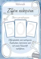 Vorschau - Präsentationen/Tafelbilder - Ziffern nachspuren in DCH Basisschrift - Deckblatt