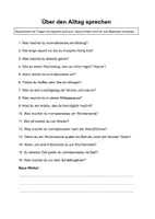 Vorschau - Stundenentwürfe - DAF/DAZ Materialpaket 𝟐 - 24 Konversationsthemen A1 - A2, Konversation, Deutsch, Sprechübung - Seite 1