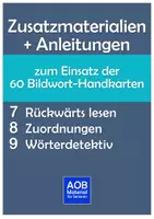 Vorschau - Stundenentwürfe - Zusatzmaterialien und Anleitungen für Trainings- und Spiele zu Bildwort-Handkarten - Deckblatt