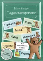 Vorschau - Poster - Bärenklasse Materialpaket – Klassenzimmer Deko Grundschule Klasse 1 | Klassentier Bär | Classroom Management | Organisation & Einschulung - Seite 1