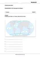 Vorschau - Arbeitsblätter - Meeresverschmutzung - Arbeitsblätter mit Lösungen - Deckblatt