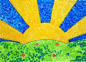 Vorschau - Stundenentwürfe - Kunst im Sommer: "Sonne über Landschaft" Georges Seurat (Malen wie die großen Künstler) - Seite 1