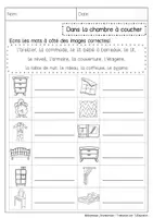 Aperçu - Feuilles d'exercices - Vocabulaire: A la maison / Dans la maison - Page 2