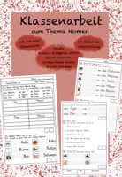 Vorschau - Klassenarbeiten - Klassenarbeit Nomen Namenwörter - Deckblatt