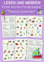 Vorschau - Spiele - Lesen und Merken, Sommer, DAZ/Förderunterricht/Nachhilfe - Deckblatt