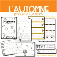 Aperçu - Feuilles d'exercices - Graphisme d´automne - Je trace - Page de couverture