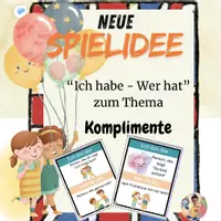 Vorschau - Spiele - Soziales Lernen- Komplimente Spiel "Ich bin- Wer ist?" - Deckblatt