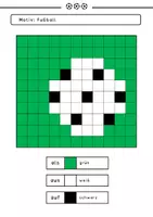 Vorschau - Arbeitsblätter - Malen nach Wörtern Sichtwortschatz automatisieren LRS Training Fußball Pixelbilder ausmalen - Seite 3