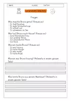 Vorschau - Arbeitsblätter - Leseverständnis 2. Klasse "Der kleine Hund Bruno" - Seite 1