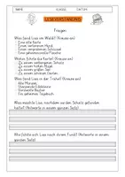Vorschau - Arbeitsblätter - Leseverständnis 2. Klasse "Die Abenteuer von Lisa" - Seite 1