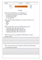 Vorschau - Arbeitsblätter - Leseverständnis 2. Klasse "Das verlorene Kätzchen" - Seite 1
