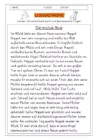 Vorschau - Arbeitsblätter - Leseverständnis 2. Klasse "Der mutige Hase" - Deckblatt