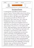 Vorschau - Arbeitsblätter - Leseverständnis 2. Klasse "Der kleine Drache" - Deckblatt