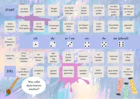 Vista previa - Juegos / Gamificación - Juego de mesa: verbo modal «wollen» en presente - impreso & digital - página 2