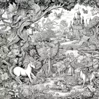 Vorschau - Arbeitsblätter - Märchen 10x Kreative Ausmalbilder🏰 Zur Anregung der Fantasie, sowie Differenzierung und Freiarbeitsphasen - Seite 2