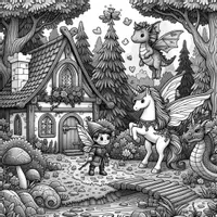 Vorschau - Arbeitsblätter - Märchen 10x Kreative Ausmalbilder🏰 Zur Anregung der Fantasie, sowie Differenzierung und Freiarbeitsphasen - Seite 3