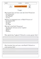 Vorschau - Arbeitsblätter - Leseverständnis 2. Klasse "Der geheime Schatz" - Seite 1