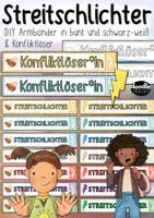 Vorschau - Mal- und Bastelvorlagen - Streitschlichter / Konfliktlöser*in - DIY Armbänder - Deckblatt