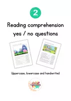 Vista previa - Hojas de trabajo - Reading comprehension 2. Yes - No questions - Portada