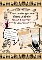 Vorschau - Arbeitsblätter - Projektarbeit / Ersatzleistung zu Fabeln - Deckblatt