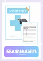 Vorschau - Lehrpläne/Lehrermaterial - Krankenmappe mit Aufmunterungskärtchen - Deckblatt