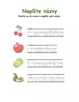 Náhľad - 🍎 Ovocné dobrodružstvá: rozpoznávanie a písanie ovocia 🍍 - strana 2