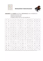Vorschau - Interaktives Material - Wortsuchrätsel: Tasteninstrumente - Deckblatt