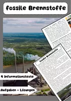 Vorschau - Arbeitsblätter - Fossile Brennstoffe: Arten, Auswirkungen und Alternativen - Deckblatt