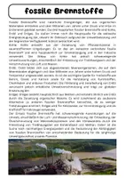 Vorschau - Arbeitsblätter - Fossile Brennstoffe: Arten, Auswirkungen und Alternativen - Seite 1