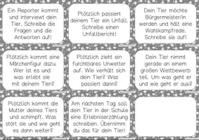Vorschau - Bildkarten - Kreatives Schreiben zu lustigen Tierbildern - Seite 3