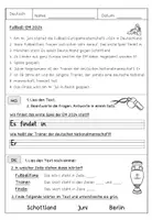 Vorschau - Arbeitsblätter - EM 2024 - Leseblatt mit Fragen zum Text - Seite 1
